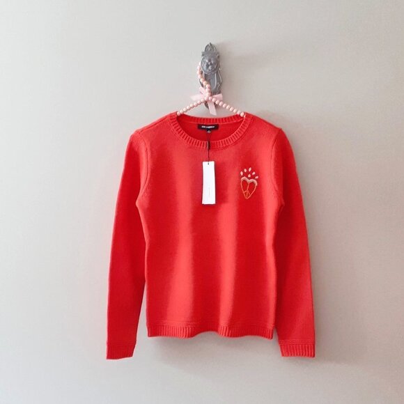 NWT 525 America poppy red crew neck sweater, XS - Picture 8 of 9
